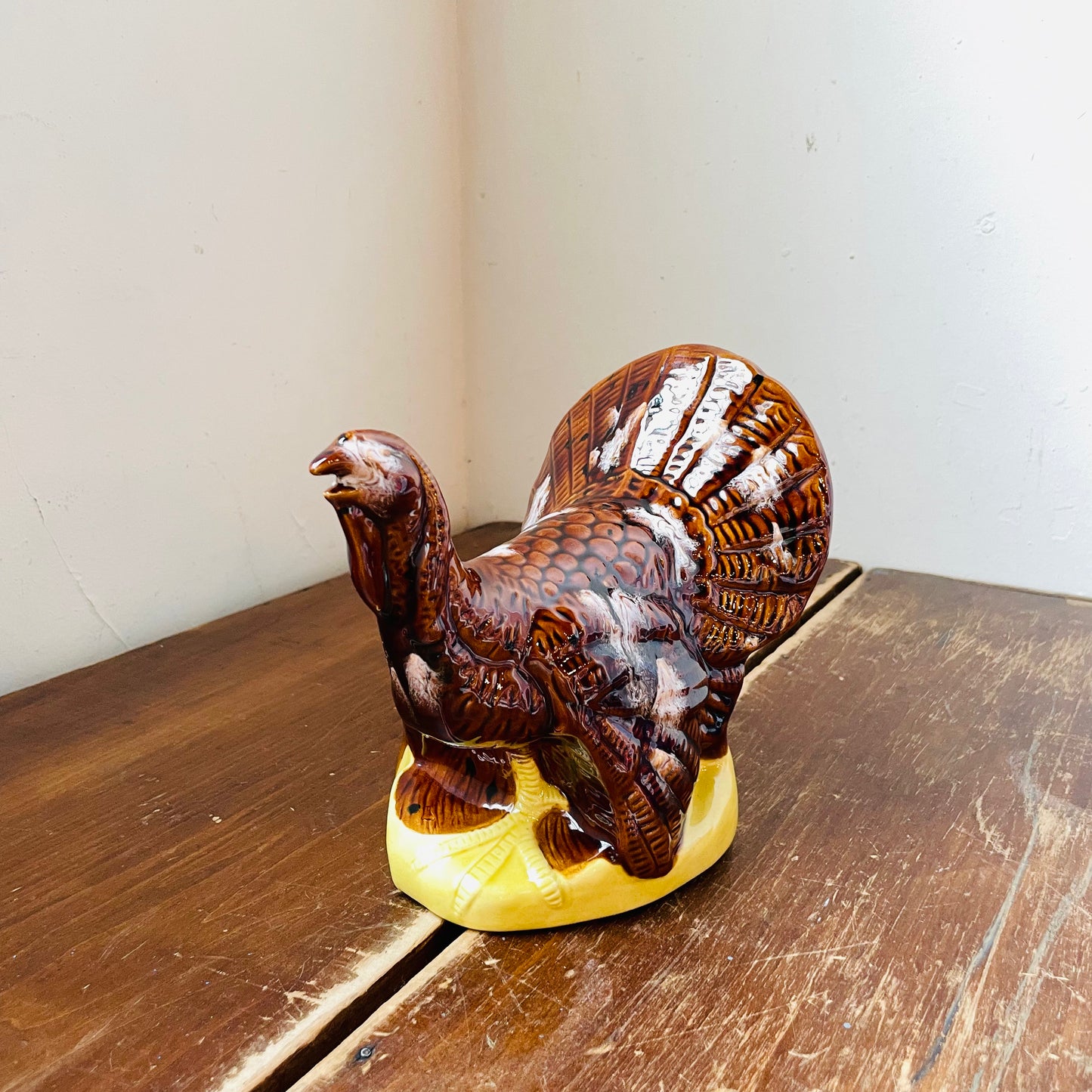 Funky Brown Turkey Figurine- Vintage