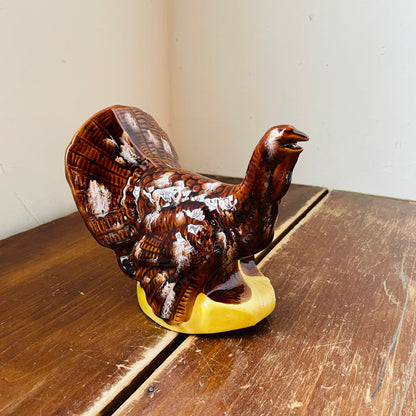 Funky Brown Turkey Figurine- Vintage