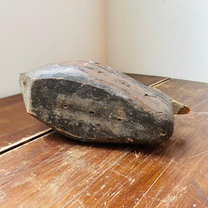 Primitive Hand-painted Carved Wooden Decoy- Vintage