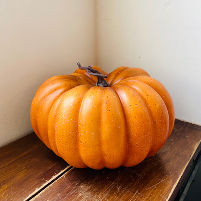 12.75" Orange w/ Brown & White Speckles Pumpkin