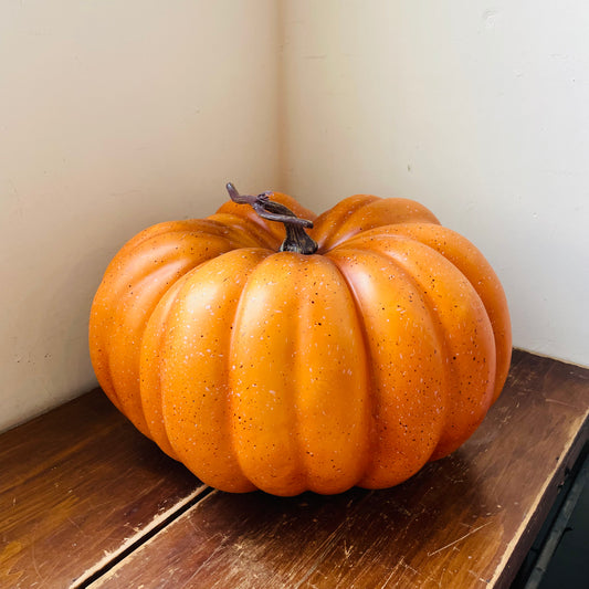 12.75" Orange w/ Brown & White Speckles Pumpkin