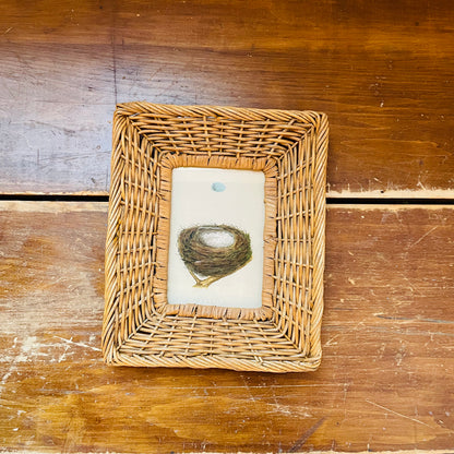 Hand-Woven Wicker Photo 5"x7" Frame