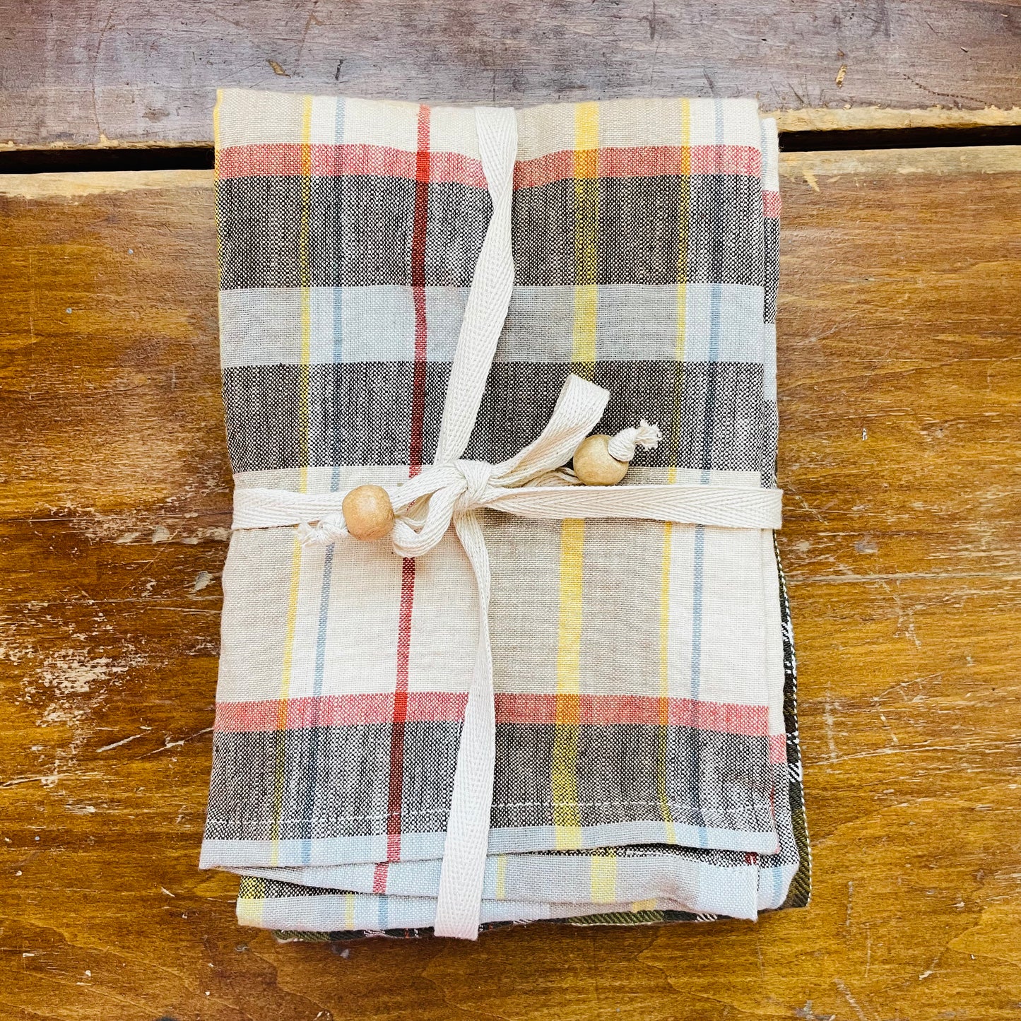 Plaid Cotton Tea Towel Set