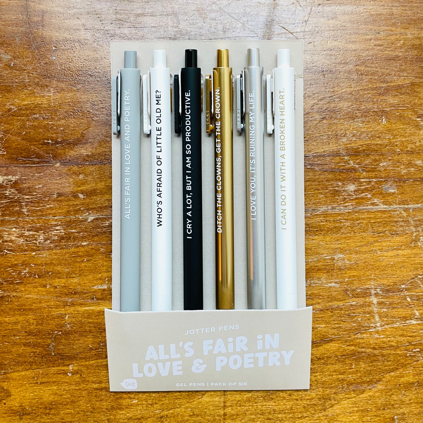 All's Fair in Love & Poetry Jotter Pens