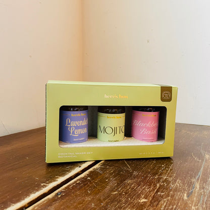 Set of 3 Mini Mixers: Botanical