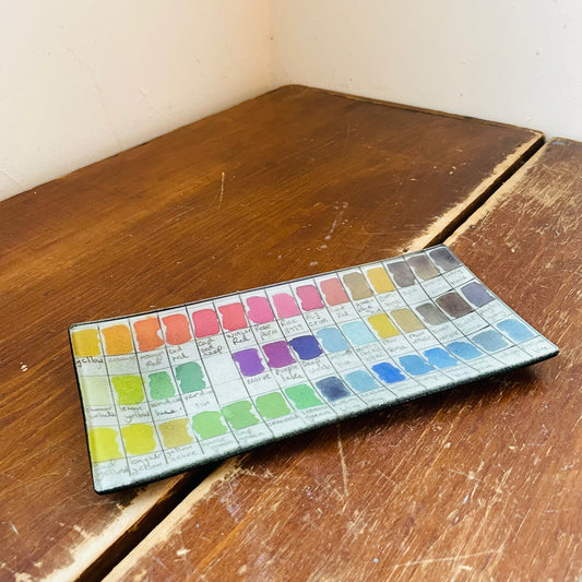 Vintage Watercolor Palette Catchall Plate