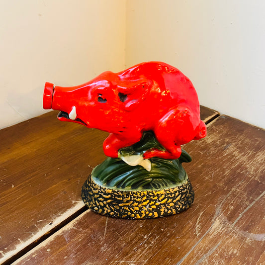 Ezra Brooks Razorback Whiskey Decanter- Vintage