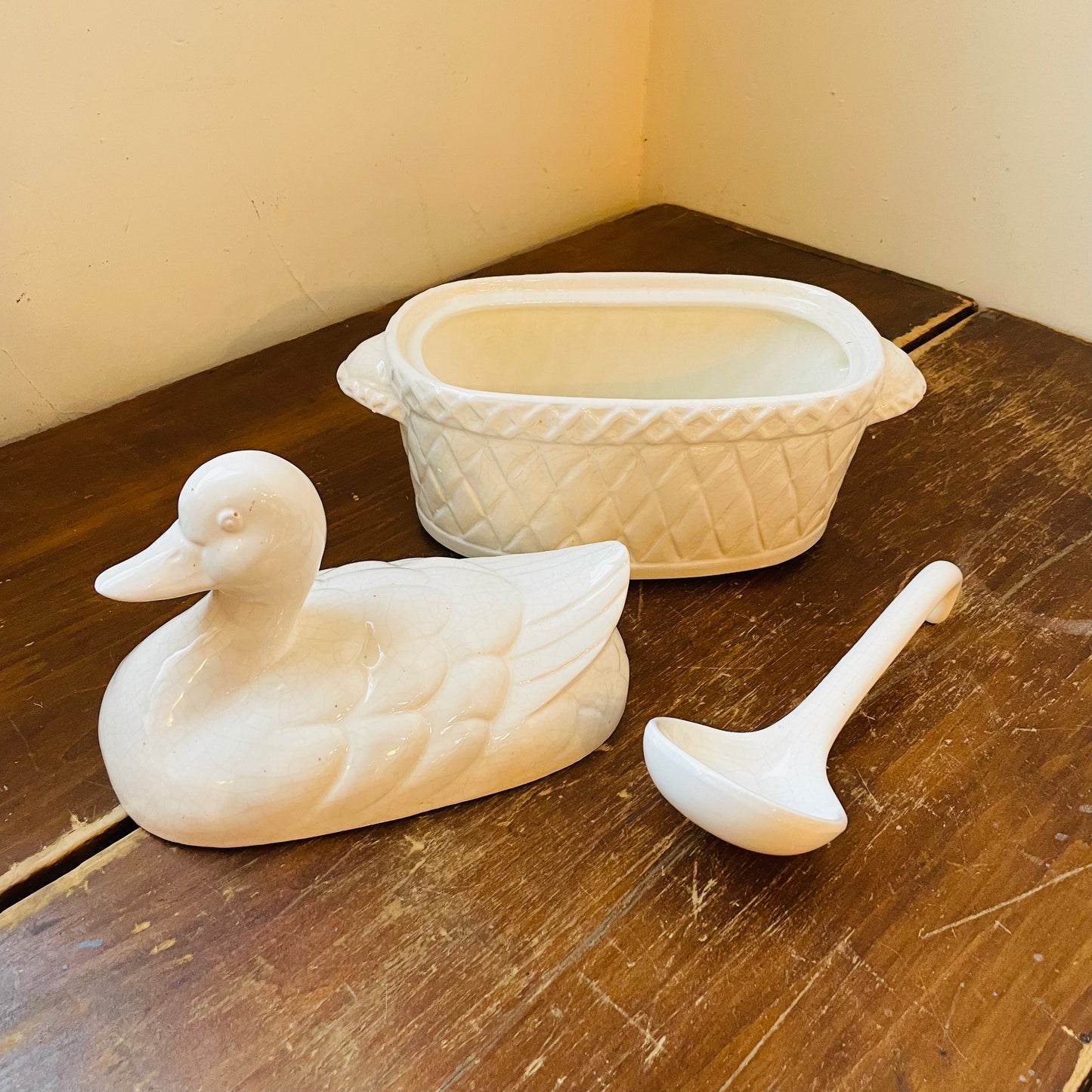 Duck Tureen with Ladle- Vintage