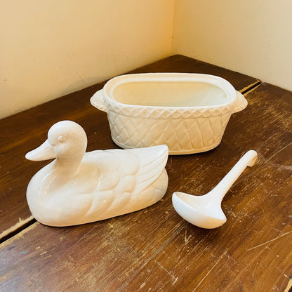 Duck Tureen with Ladle- Vintage