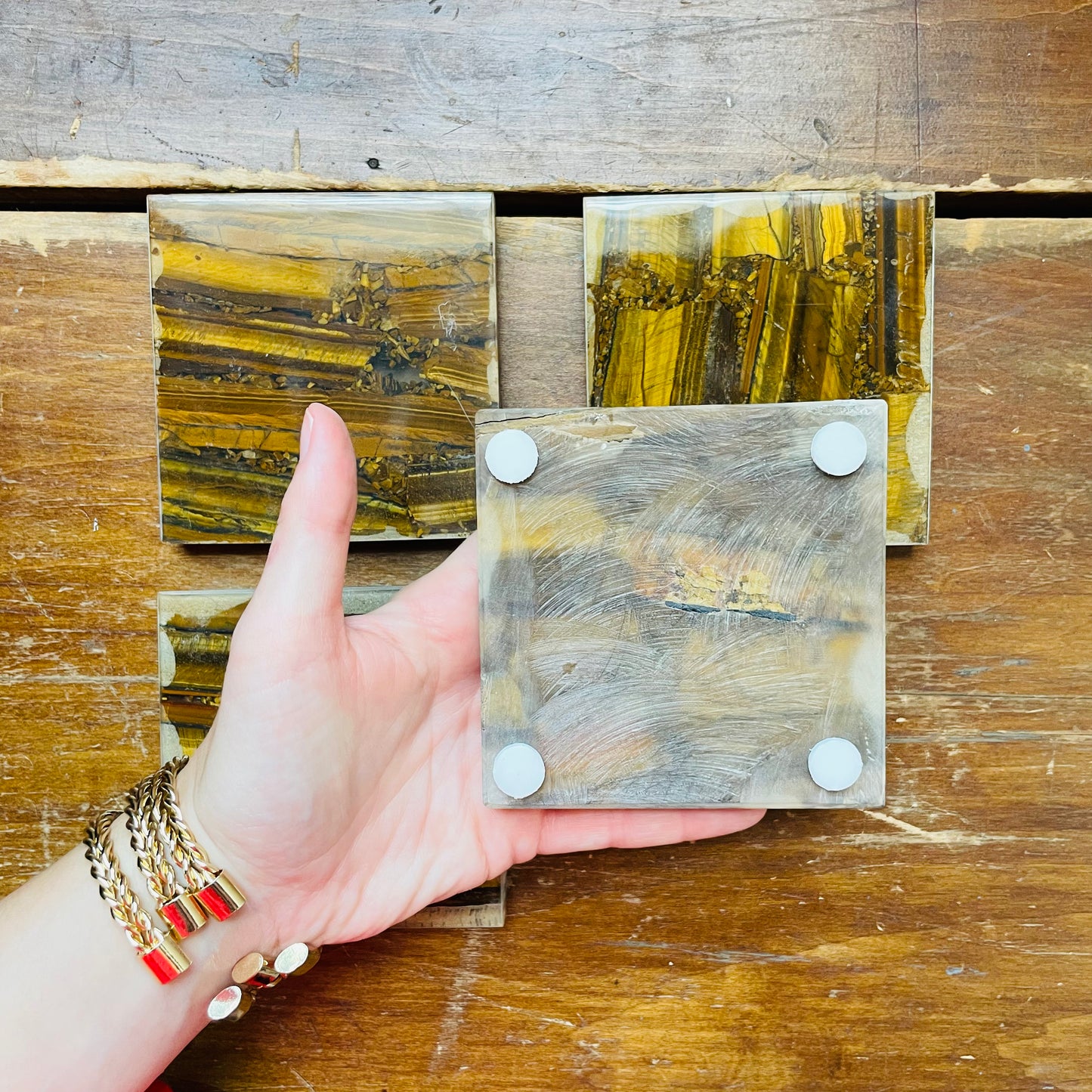 Tigereye Stone Coasters