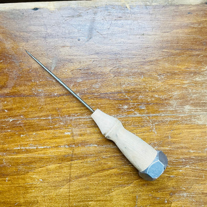 Ice Pick with Wooden & Metal Handle- Vintage