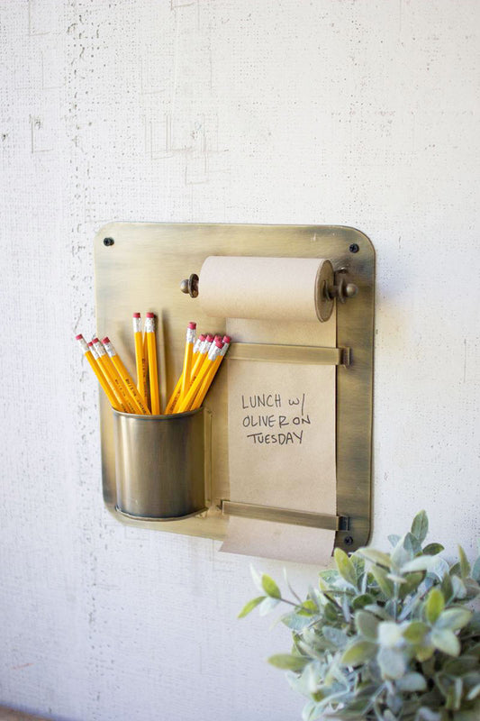 Hanging Note Pad w/ Pencil Cup