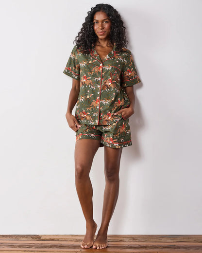 Fox Hunting Short PJ Set