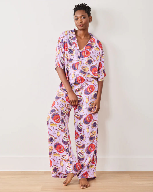 Champagne & Caviar Satin Wildest Dreams Long PJ Set