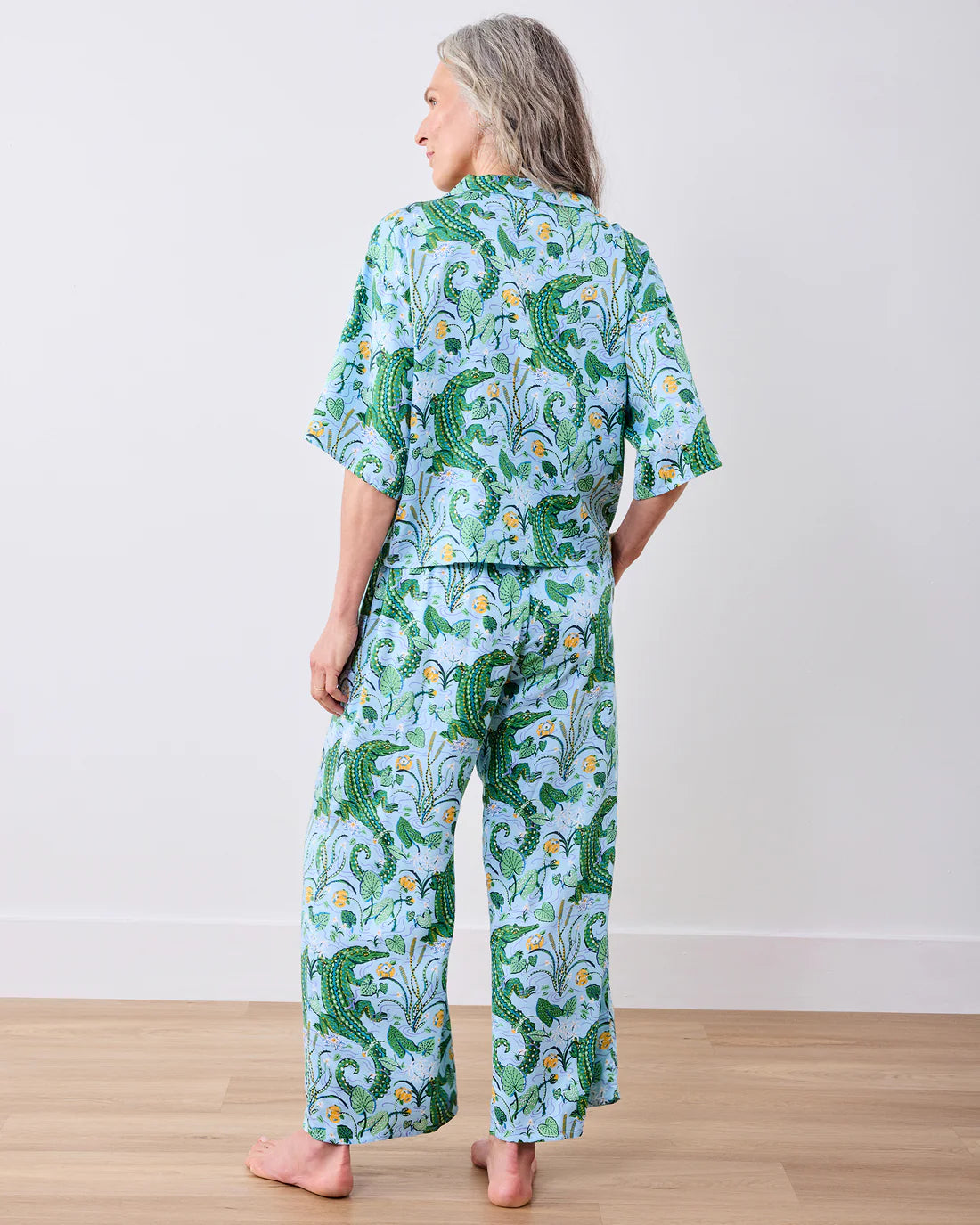 Gator Grove Satin Wildest Dreams Long PJ Set