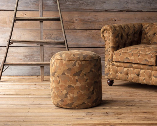 Back Water Camo Upholstered Stool