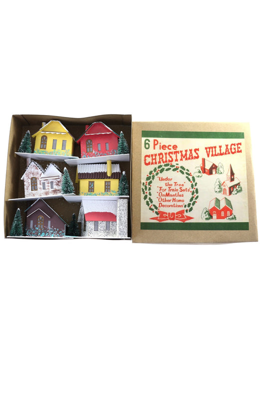 Six Piece Christmas Village