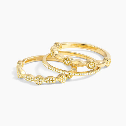 Waterproof Shiny Three Stackable Ring