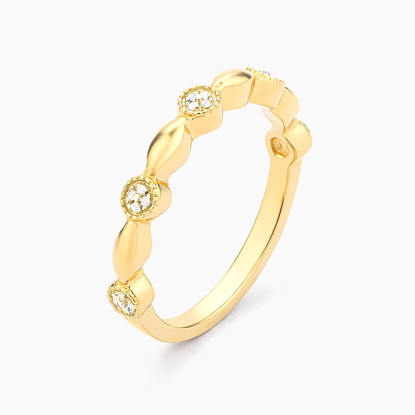 Waterproof Shiny Three Stackable Ring