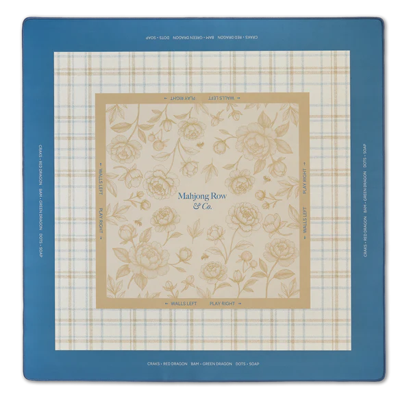 Spring Awakening Porcelain Blue Mahjong Mat