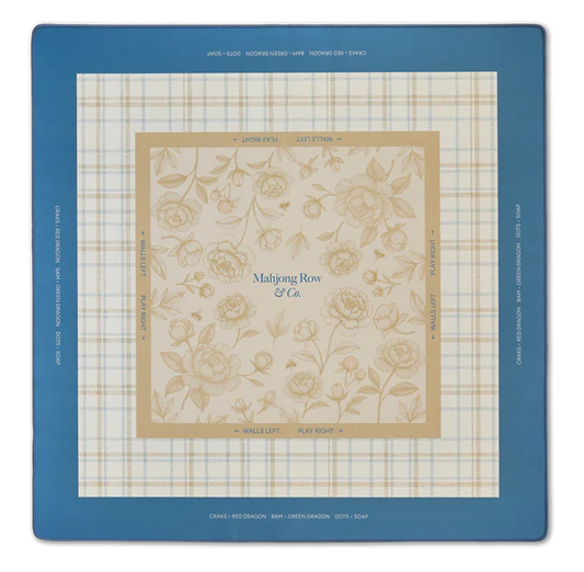 Spring Awakening Porcelain Blue Mahjong Mat