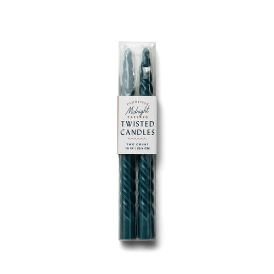 Twisted Taper Candles- Midnight Blue