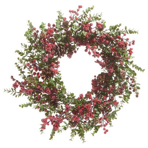 Iced Mixed Berry Wreath