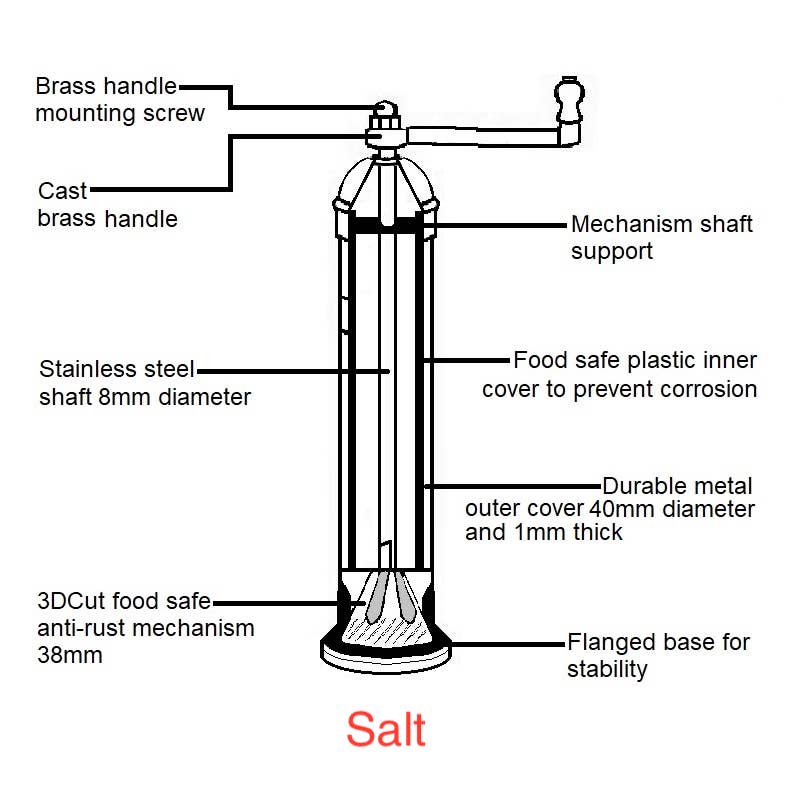 Brass Salt Mill