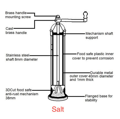 Brass Salt Mill