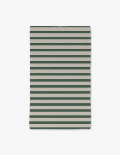 Deep Green Stripes Luxe Hand Towel