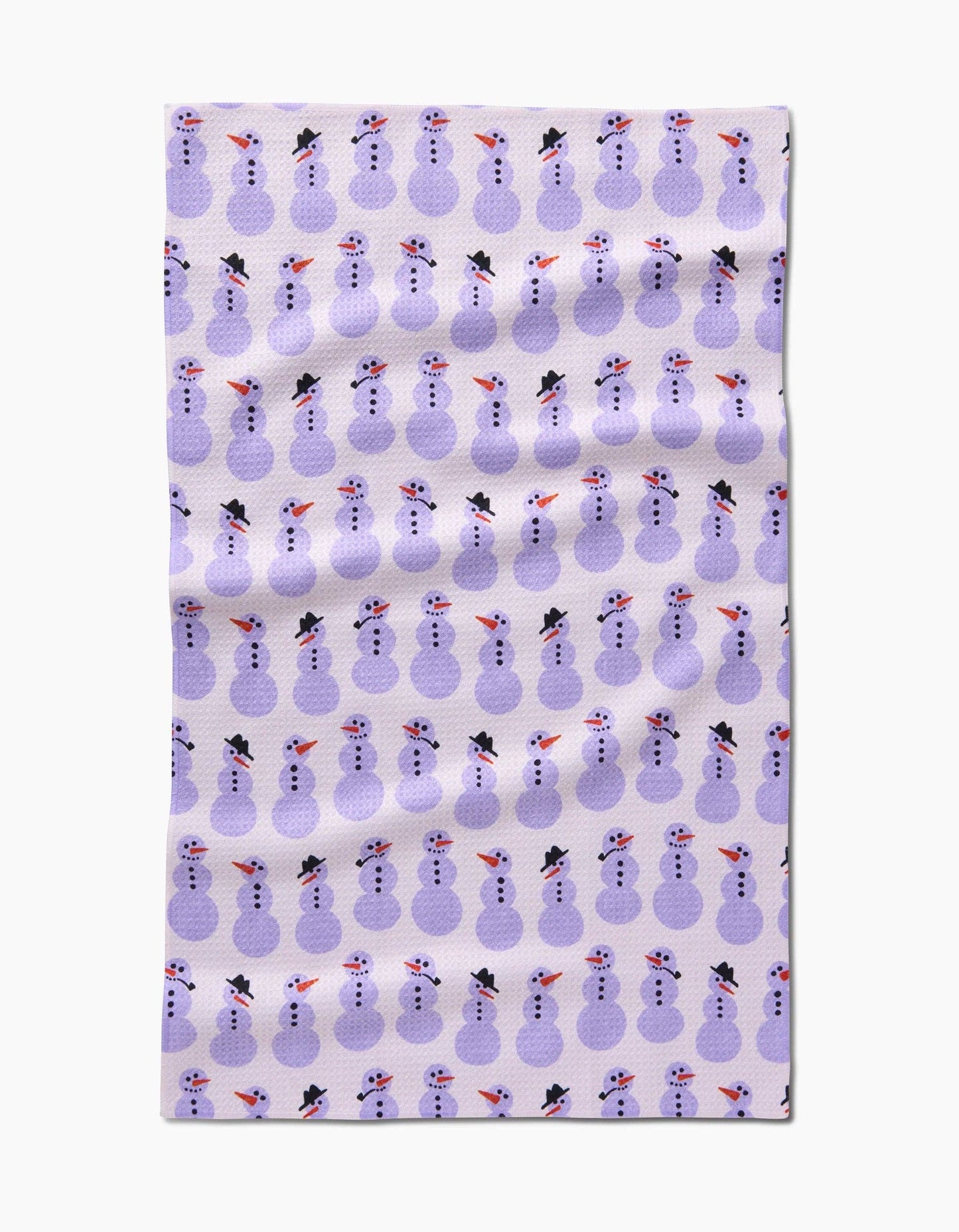 Purple Snowmen Tea Towel