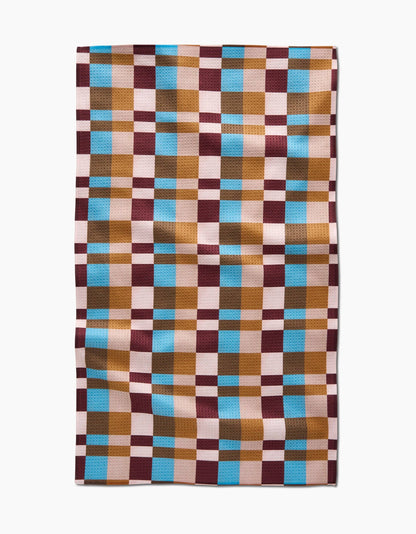 Cozy Day Checkers Tea Towel