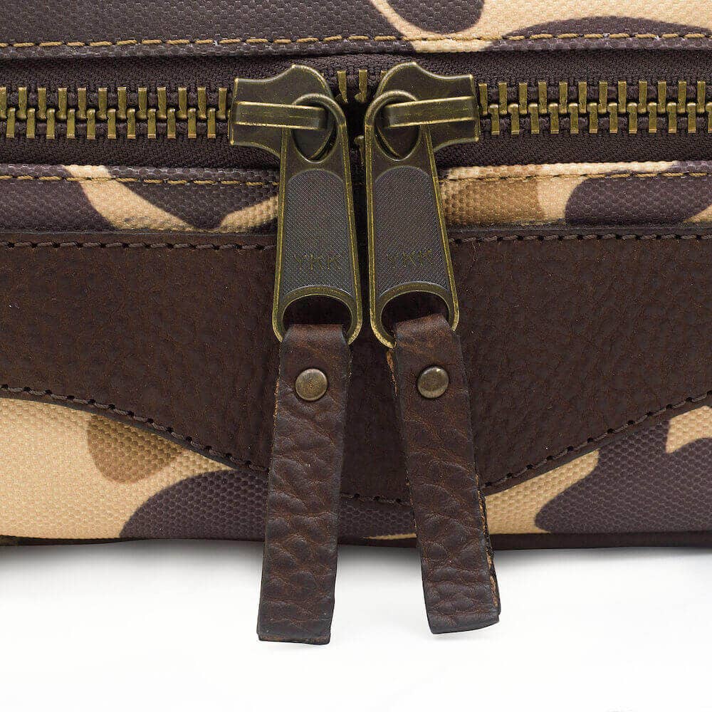 Vintage Camo Waxed Canvas Square Shave Kit