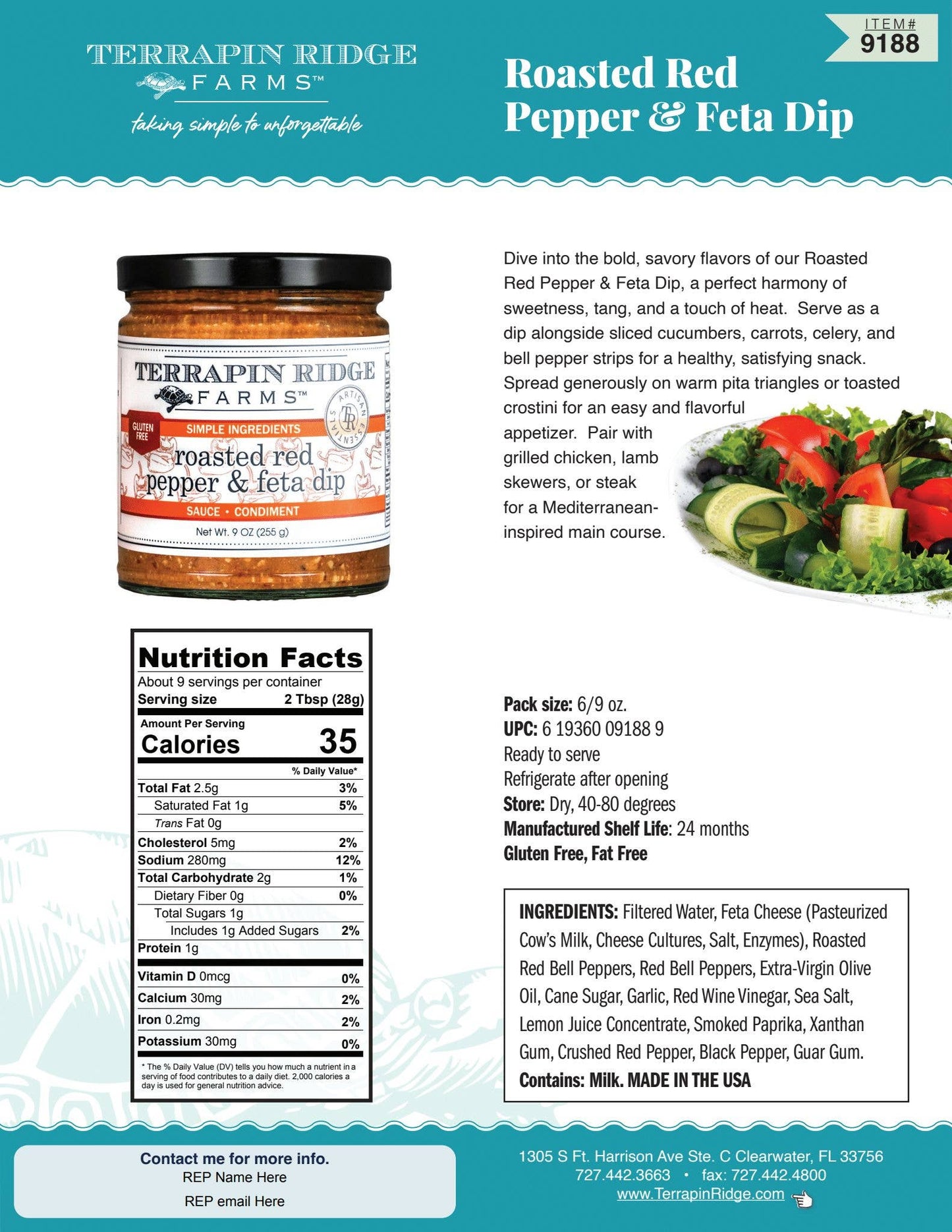 Roasted Red Pepper & Feta Dip