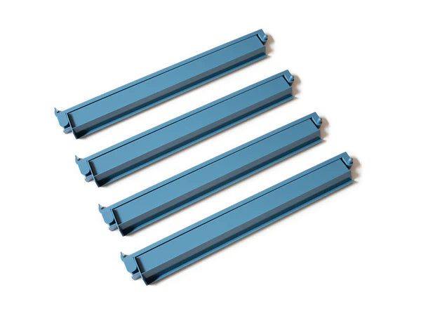 Porcelain Blue Mahjong Tile Rack & Pusher Set