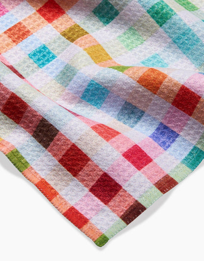 Woven Spring Plaid Bar Towel