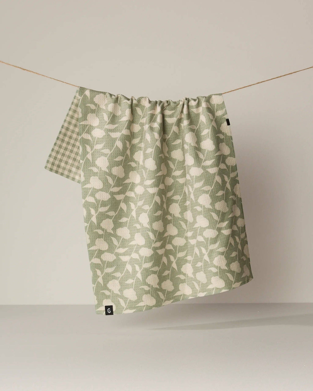 Sage Blossom Luxe Kitchen Towel