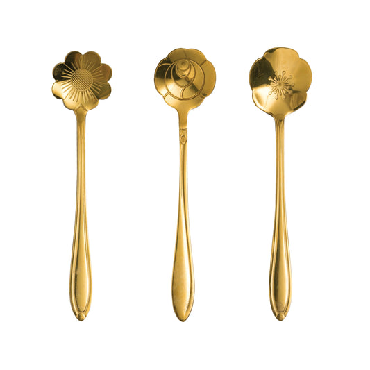 Gold Flower Spoons