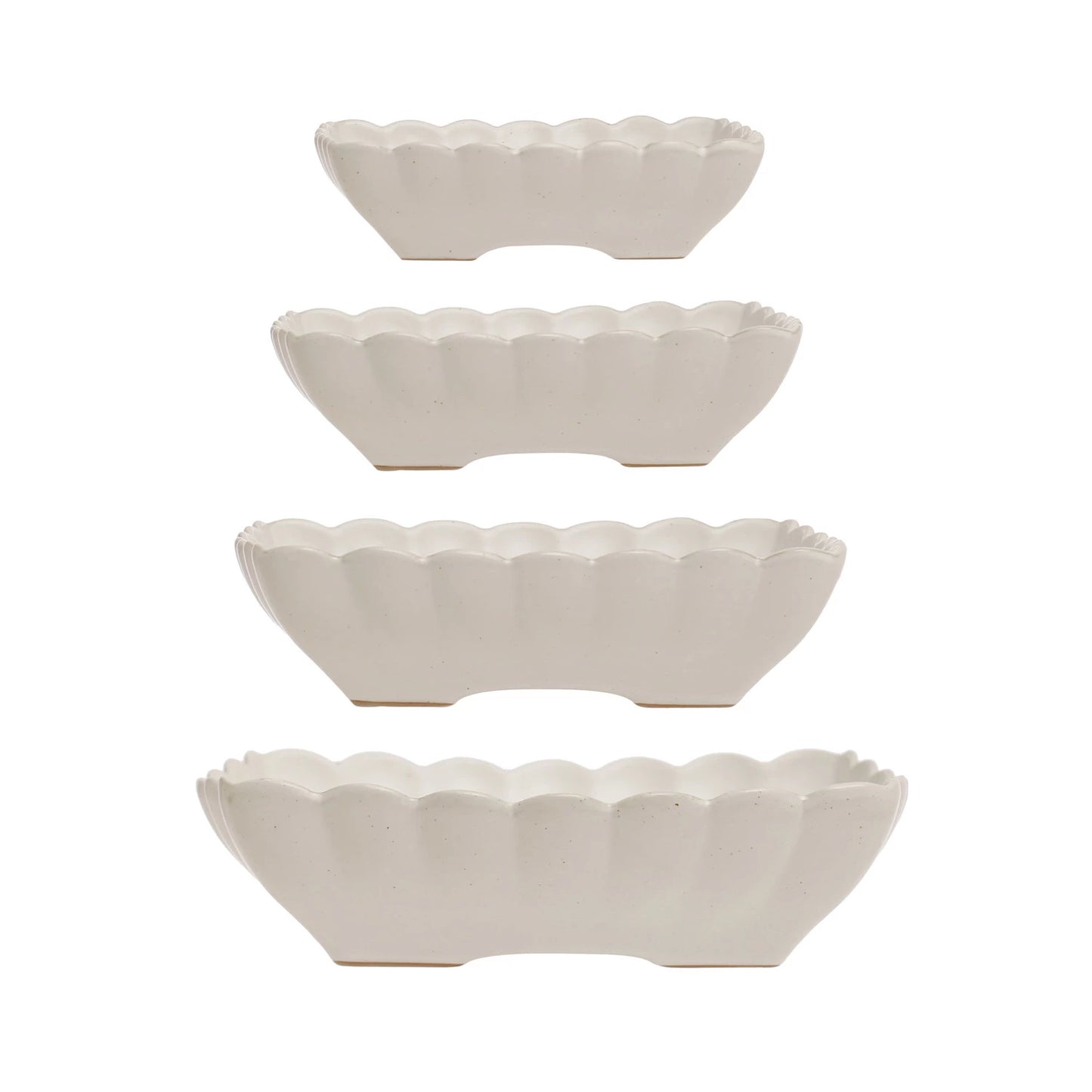Serving Dishes w/ Scalloped Edge- Set of 4
