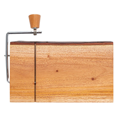 Mahogany Wood & Stainless Steel Cheese Slice