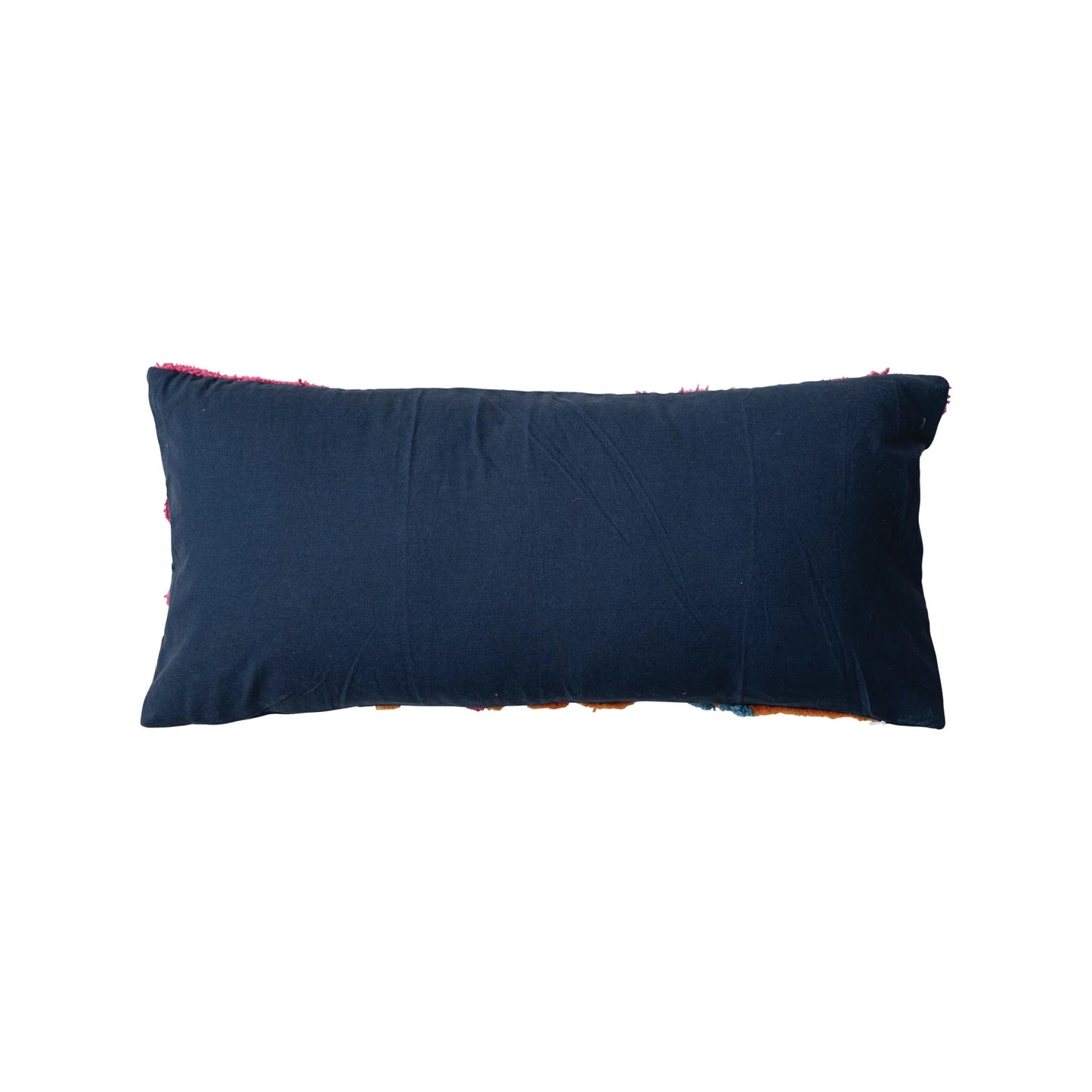 Embroidered Tufted Botanical Lumbar Pillow