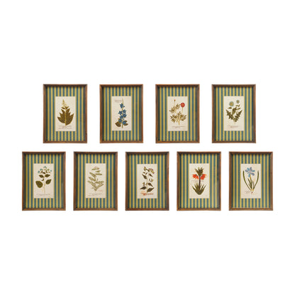 Vagabond Botanical & Striped Mat Wall Art
