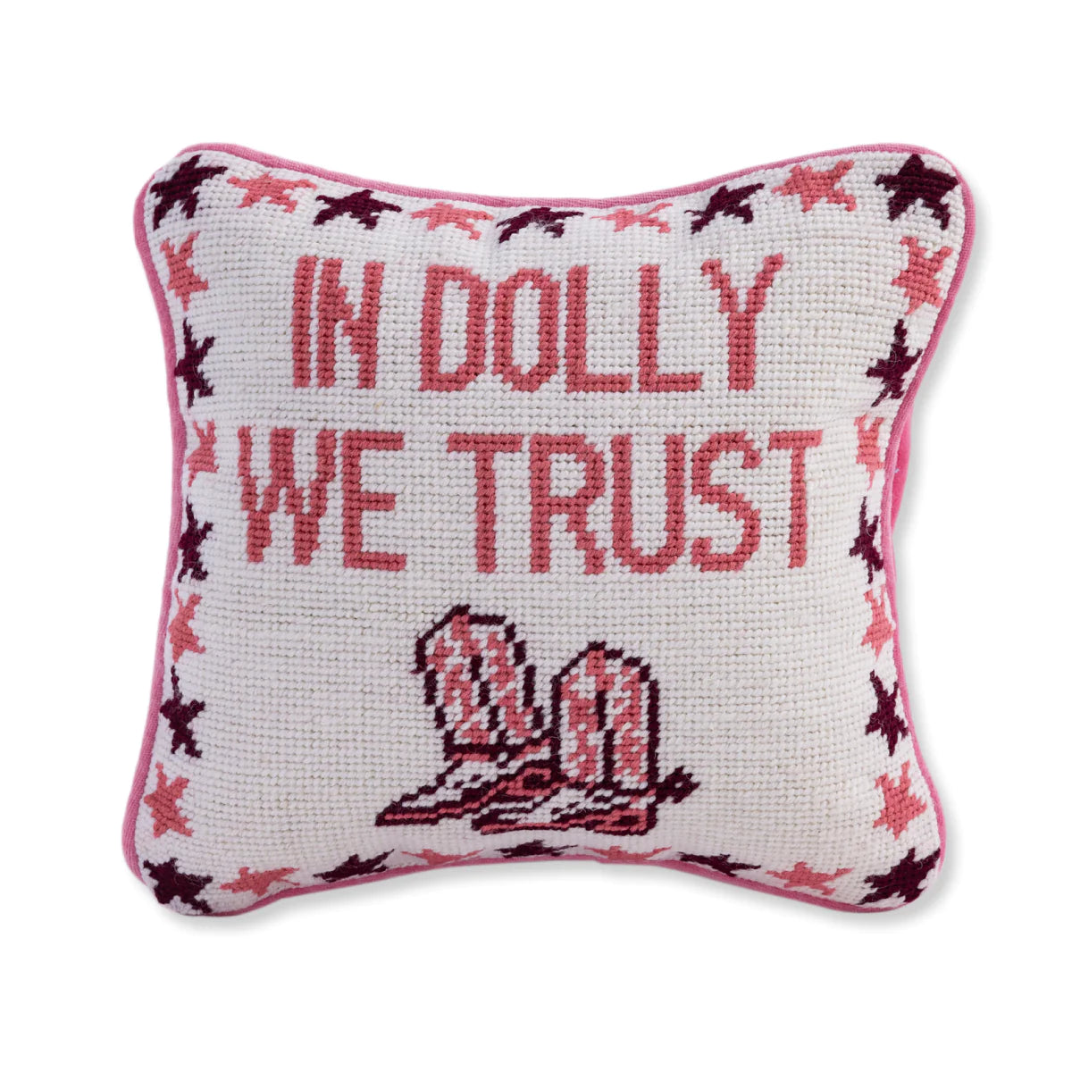 Trust in Dolly Needlepoint Pillow