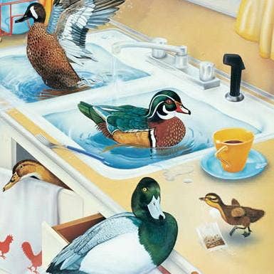 Kitchen Preserve Teal Border Framed Print