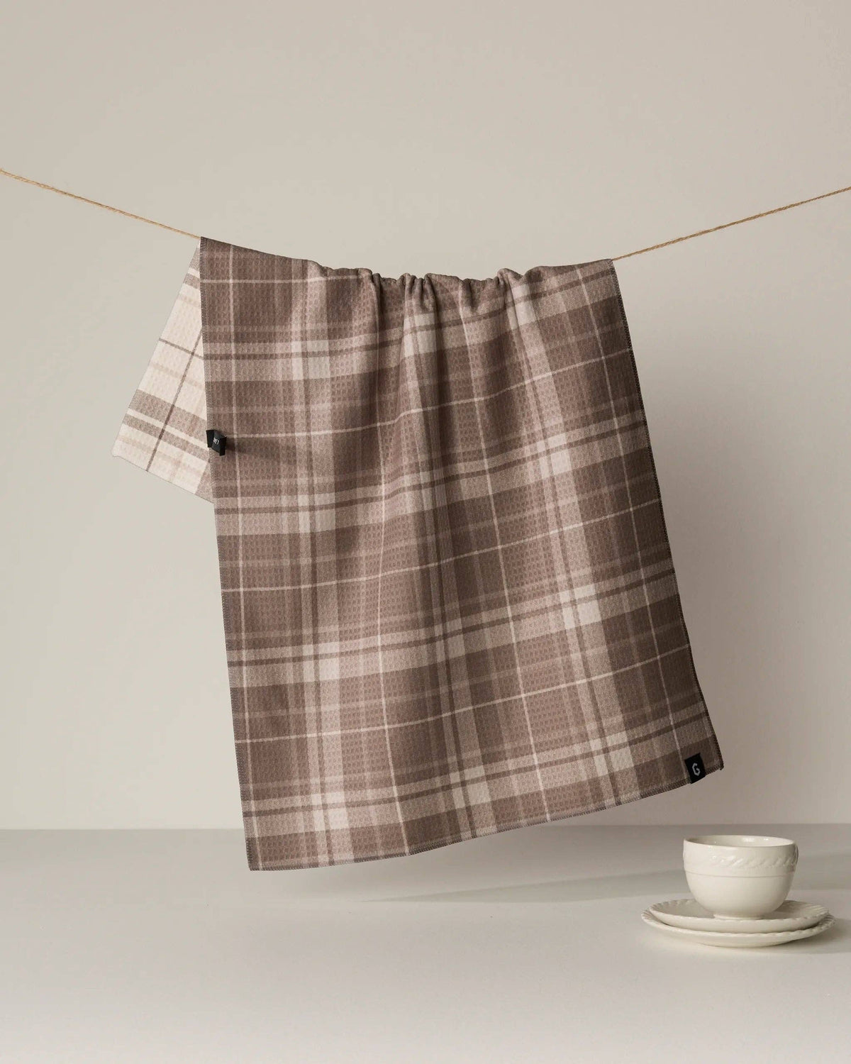 Oat Plaid Luxe Kitchen Towel