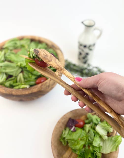 Olive Wood Table Tongs