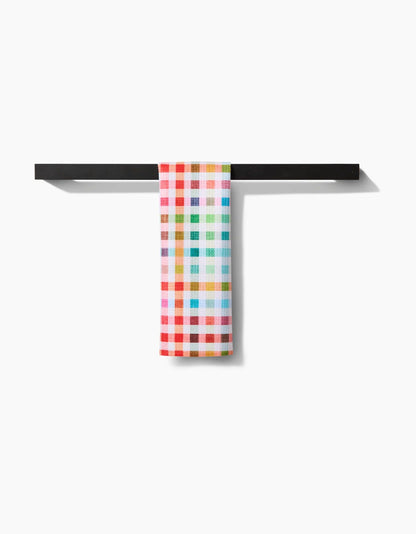 Woven Spring Plaid Bar Towel