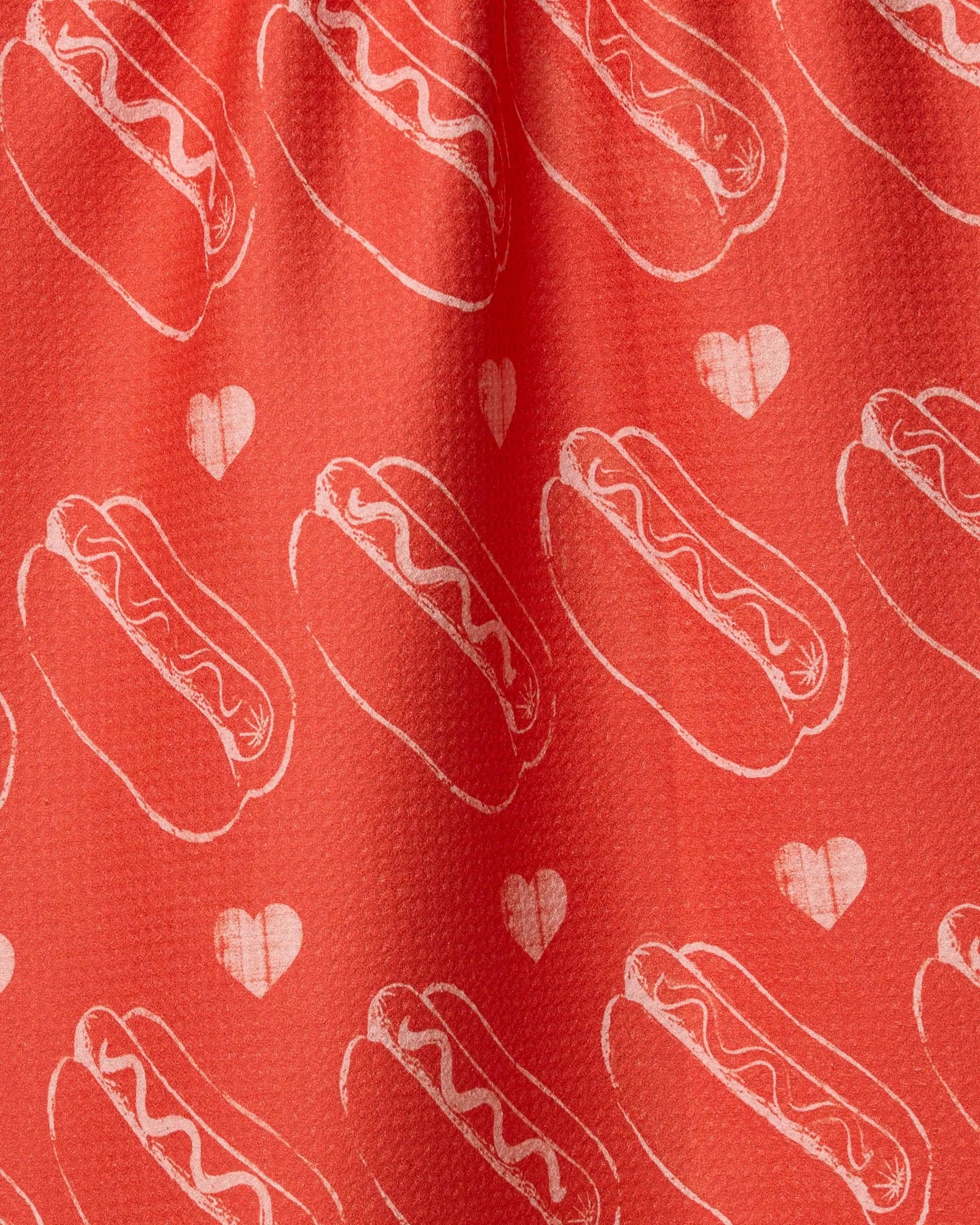 Lovely Franks Tea Towel: Red