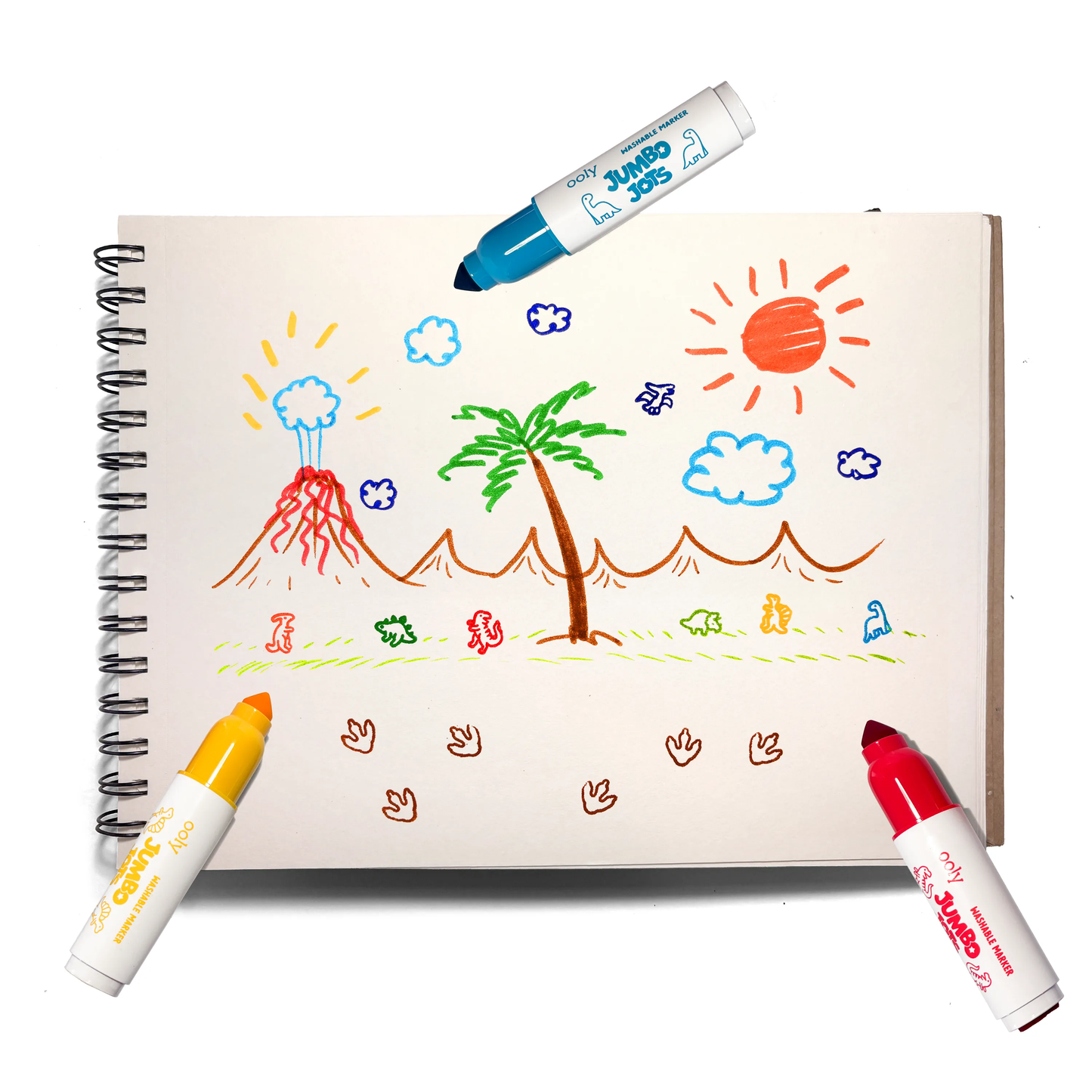 Jumbo Jots Dual Tip Dinosaur Stamp Markers