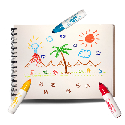 Jumbo Jots Dual Tip Dinosaur Stamp Markers